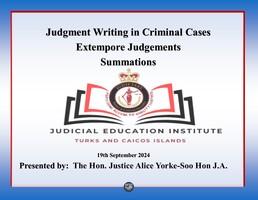 Judgment Writing in Criminal Cases